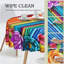 Nappe lavable en polyester à motif floral mexicain