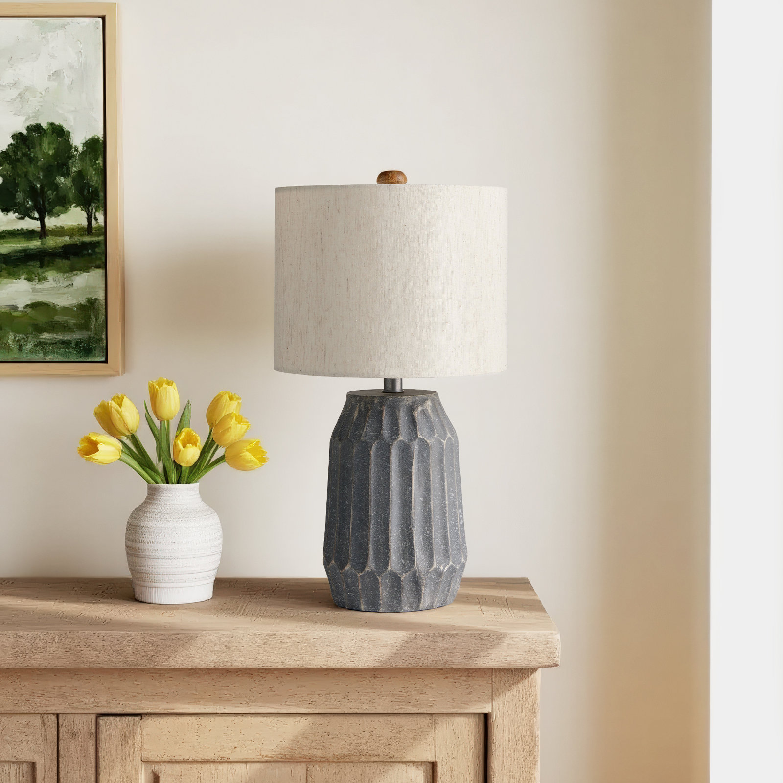 Table Lamp, Gray