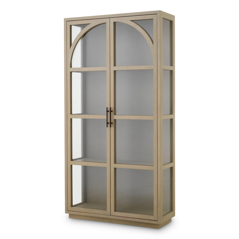 San Bernardino Display Stand, Washed Oak/Bronze