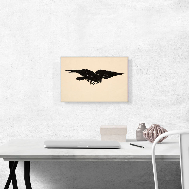 Reproduction d'art sur toile tendue, "The Raven 1875" par Edward Manet, H 12 po x l 18 po x 1,5 po