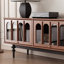 Meuble télé en bois massif de style français rétro