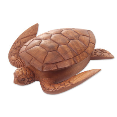 Boîte décorative en bois sea tortue guardian Momar