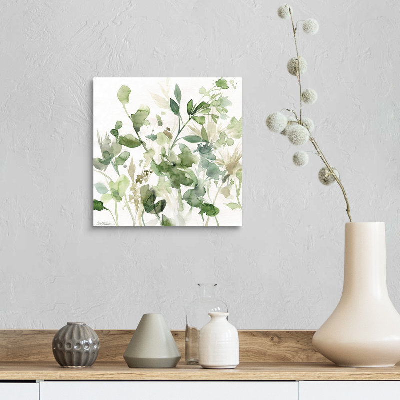 " Sage Garden I " Painting Print, Wrapped Canvas, 12" H x 12" W x 1.25" D