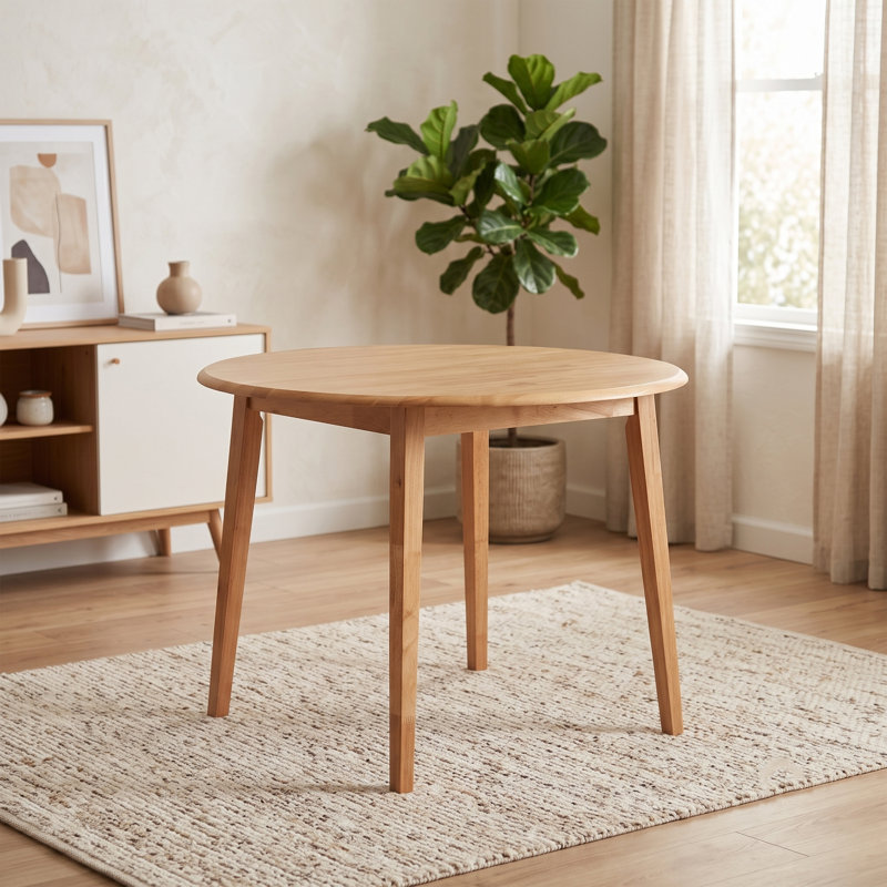 Bowerbank Extendable Round Solid Wood Dining Table