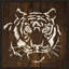 Tigre blanc sur bois foncé - impression-1203783820-1203783818
