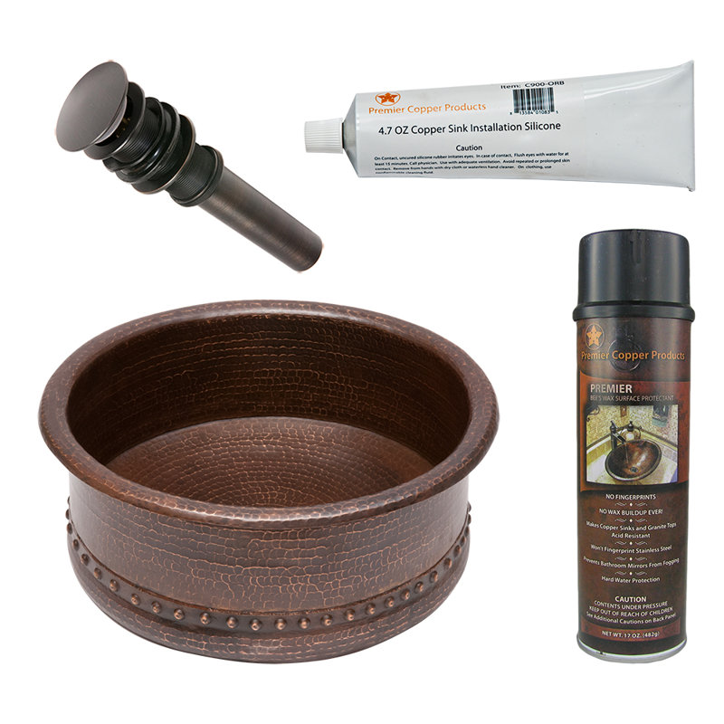 Ensemble de lavabo et de drain pour salle de bain Premier Copper Products BSP5_VRT15DB-P