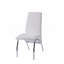 Ensemble de 2 chaises d'appoint en cuir synthétique et finition chromée
