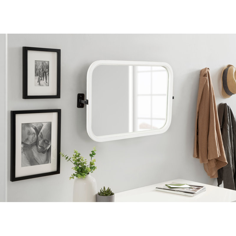 Collin Solid Wood Mirror, 20" x 30", White