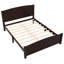 Grand lit plateforme, lit plateforme en bois massif avec lattes de soutien et structure solide, aucun sommier nécessaire, espresso-645383492-645383499