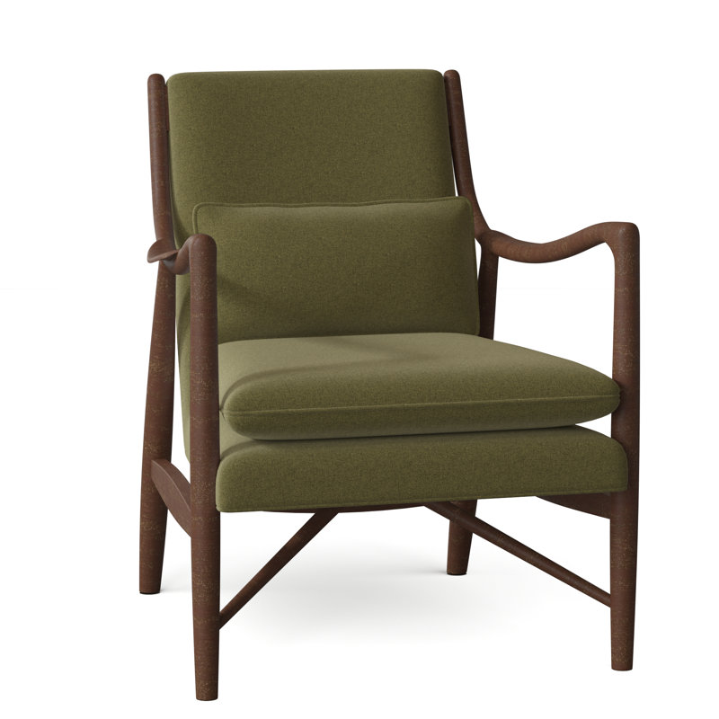 Fauteuil Cole, 8789 Polyester sauge, Espresso