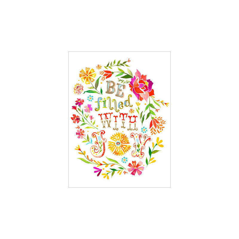Art sur toile «Be Fills with Joy», H 24 po x L 18 po x l 1,25 po