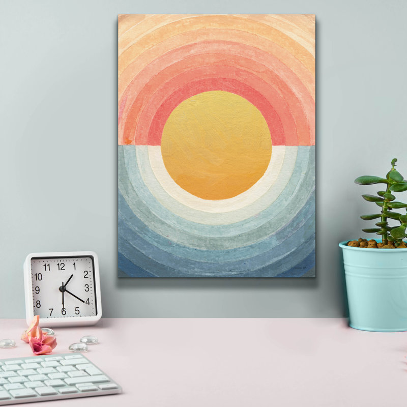 «Retro Vibes Abstract» par Danhui Nai, art mural sur toile, H 16 pi x l 12 pi