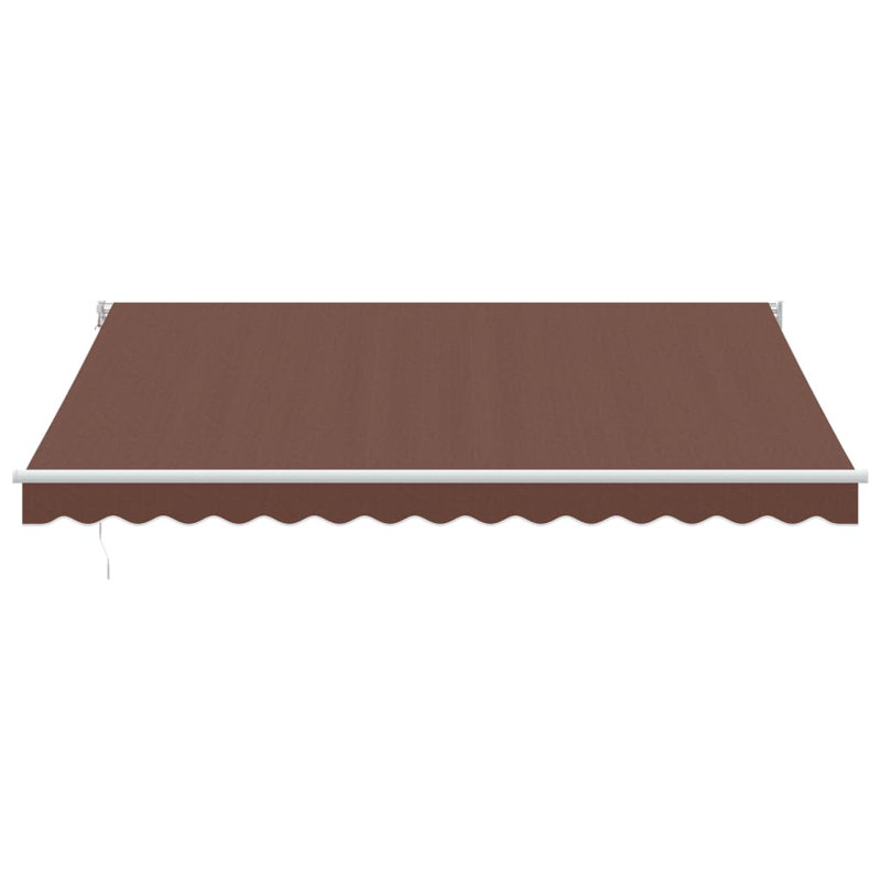 Brayden Studio Retractable Patio Awning, Brown, 400 cm W x 300 cm D