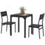 Ensemble de table de salle à manger 3 pièces pour 2 personnes, table de cuisine moderne et chaises, ensemble de table à manger pour coin-repas, petit espace, appartement, peu encombrant