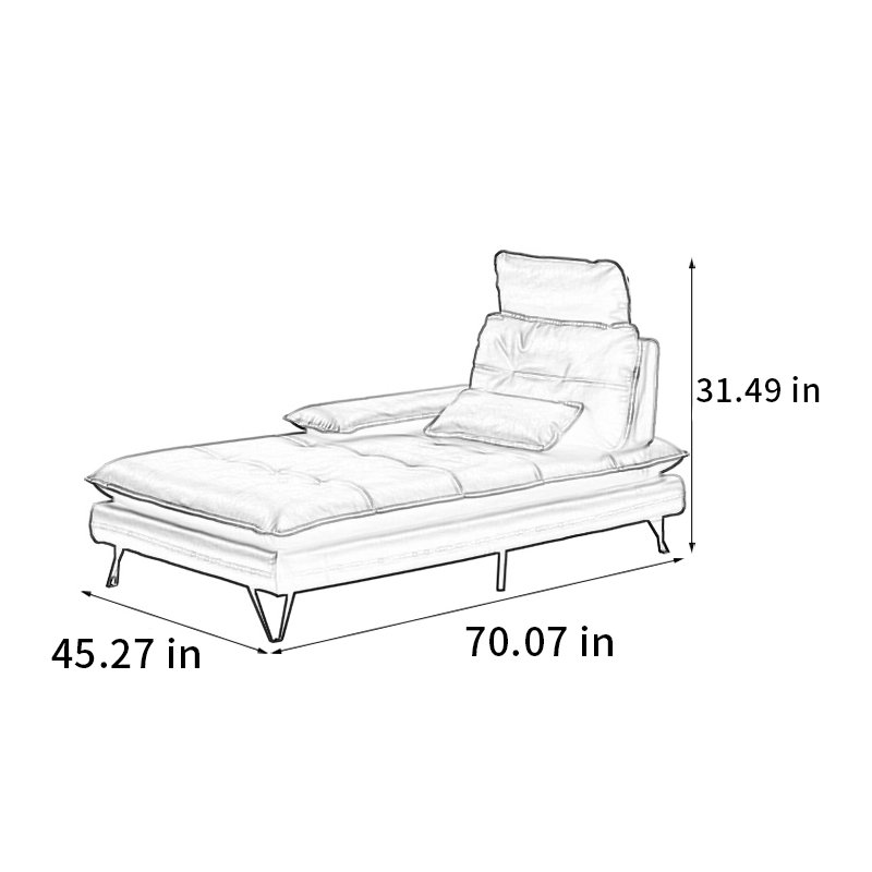 Vegan Leather Chaise Lounge
