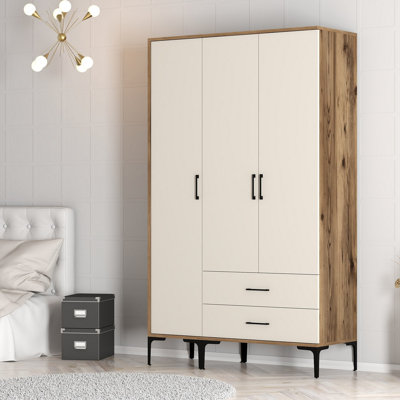 Berend 3 Door Manufactured Wood Wardrobe