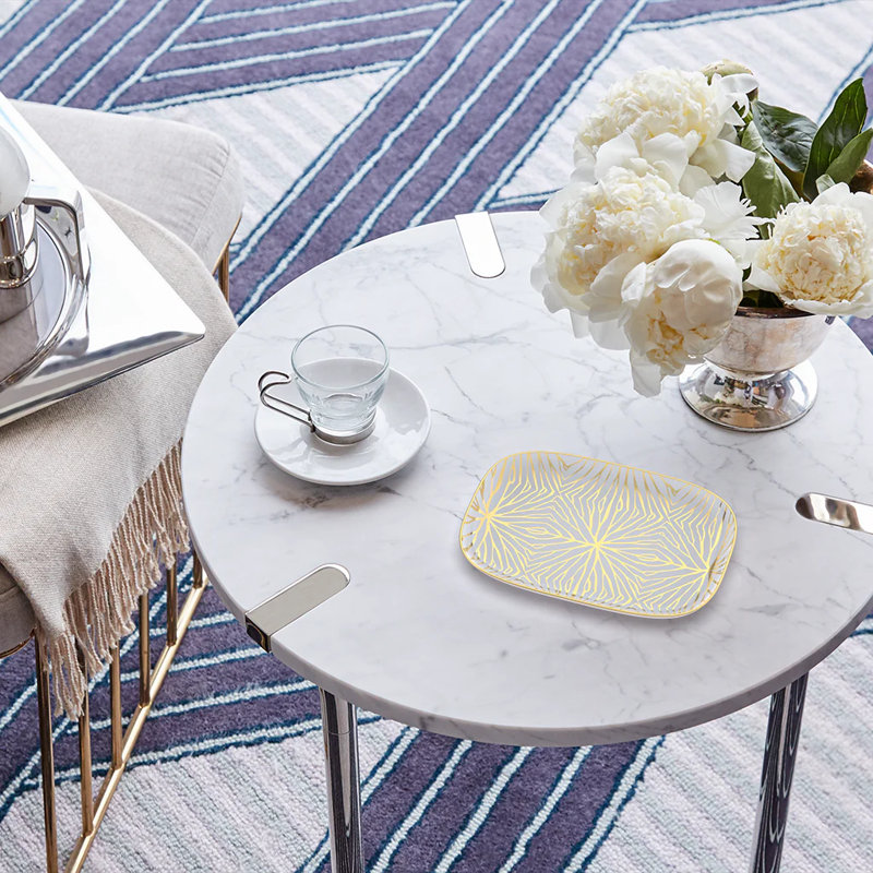 Talianna Decorative Tray, Lilac/Gold