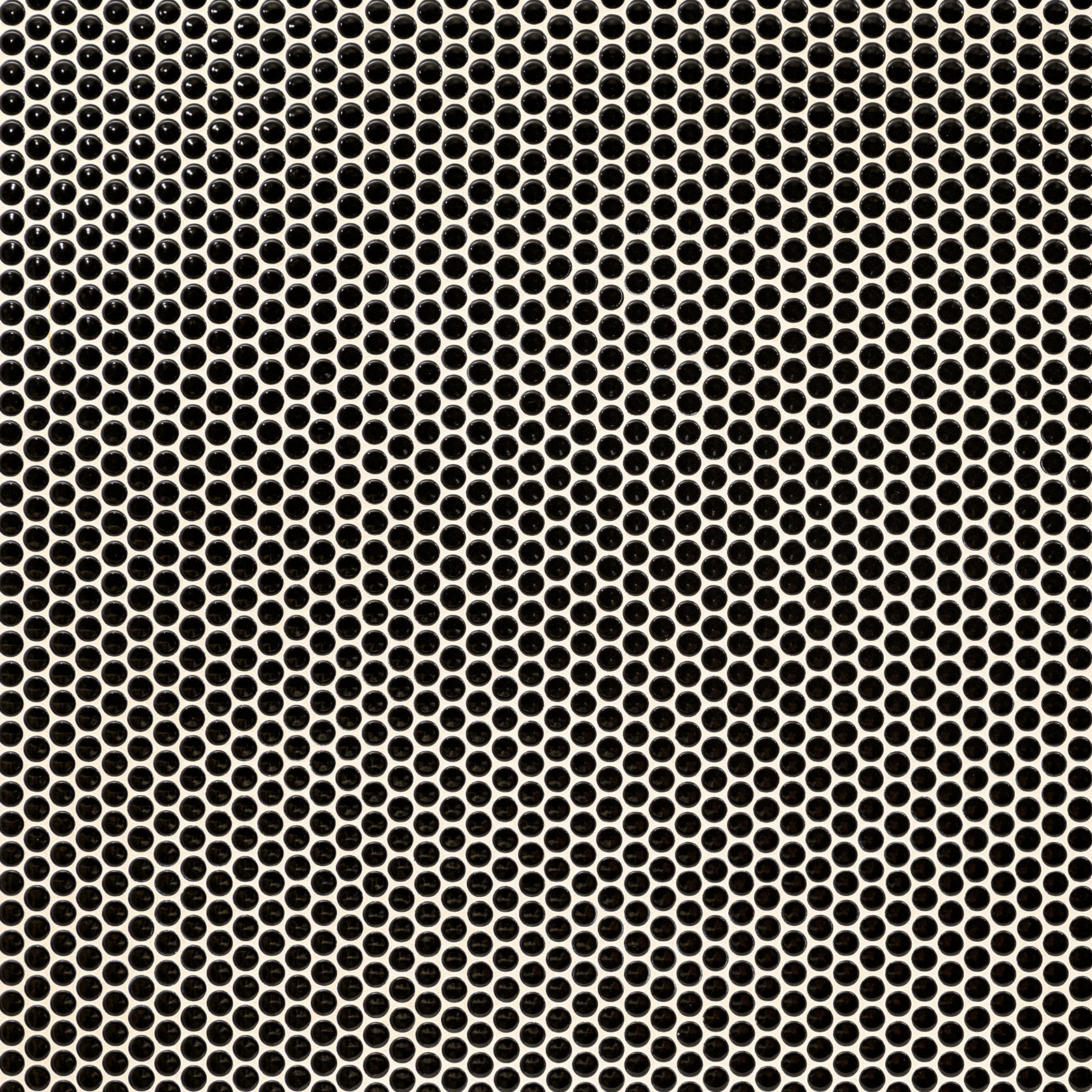 12" x 13" Porcelain Mosaic Tile, Glossy Nivora Caviar