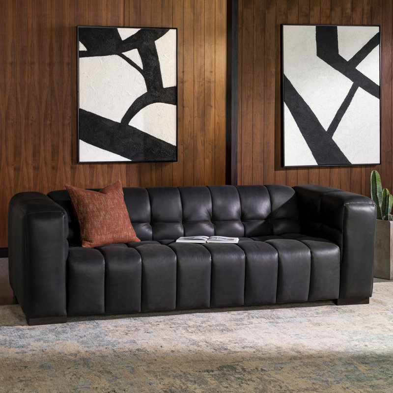 Prejean Modern Sofa, Black