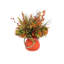 Pomegranate and Wheat Arrangement in Glass Pumpkin Vase