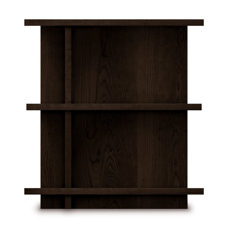 Mansfield Solid Wood Nightstand, Smoke Cherry, Left