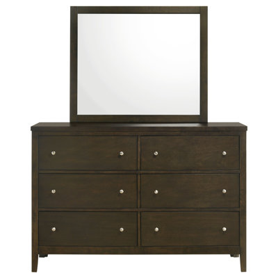 Commode 6 tiroirs Lise cacao foncé