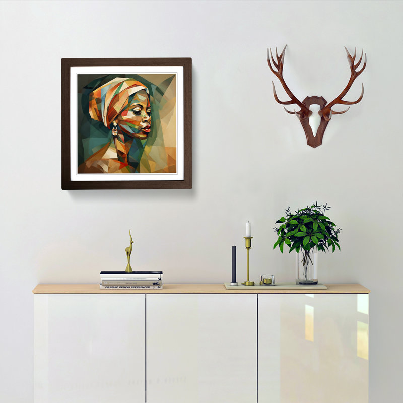 Single Picture Frame Print on Wood, Walnut