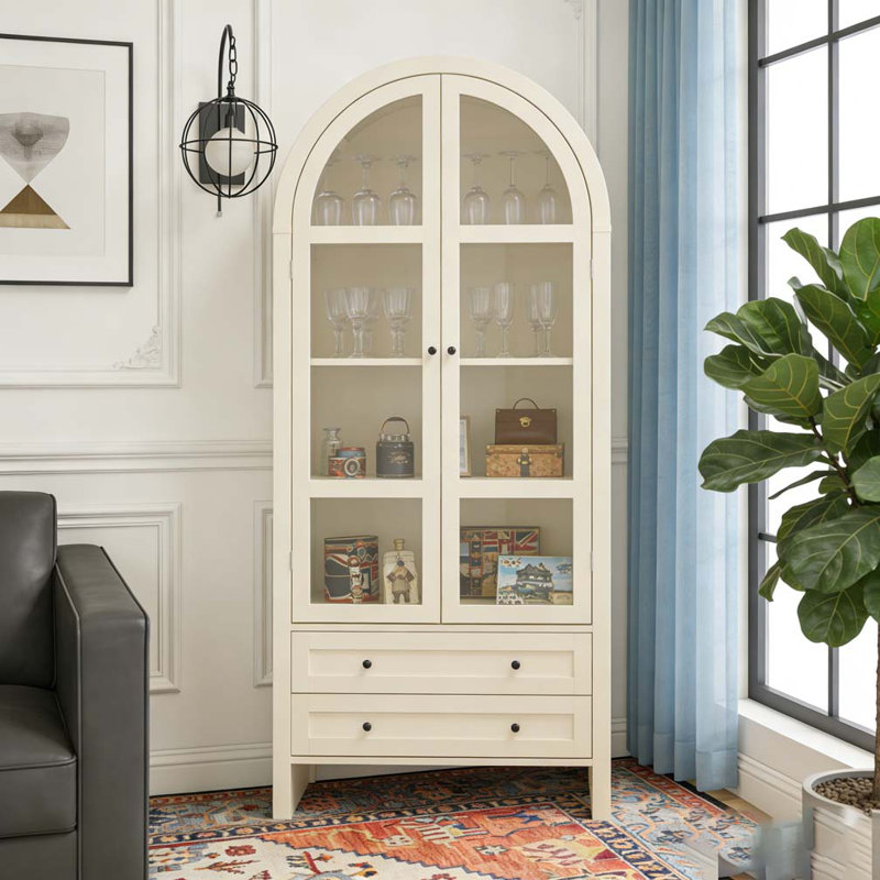 70.28" Tall Arched Kitchen Pantry