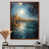 Toile avec cadre flottant brun