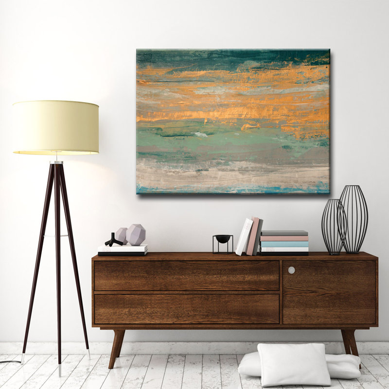 «Sparkling Seas II» par Norman Wyatt Jr., reproduction d'art sur toile tendue, H 16 po x l 20 po x P 1,5 po