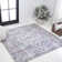Didim Boho Medallion Machine-Washable Gray/Purple Rug