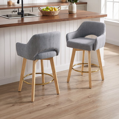 Swivel Upholstered Counter Stool