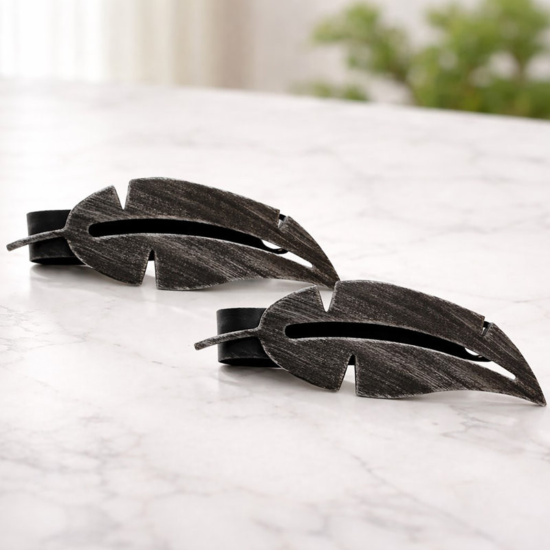 Embrasses de rideaux Plume, Noir