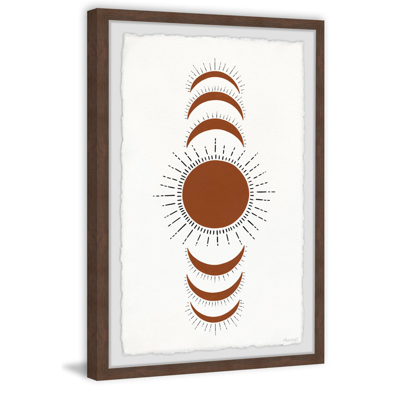 Moon Alignment - Single Picture Frame Painting, 30cm H x 20cm W x 3.81cm D