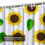 Rideau de douche imperméable à motif floral avec 12 crochets-2133771762