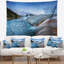 Geyser de polyester en shore de mer en tapisserie yellowstone avec accessoires suspendus inclus-28489699
