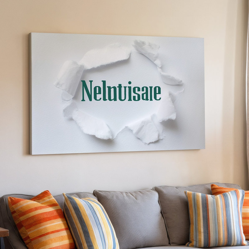 La toile crée un design minimaliste avec un fond blanc épuré avec un art mural, H 16 po x l 20 po