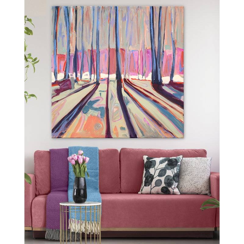«Mirrored Woods» par Katie Ré Scheidt, Toile tendue, H 40 po x l 40 po