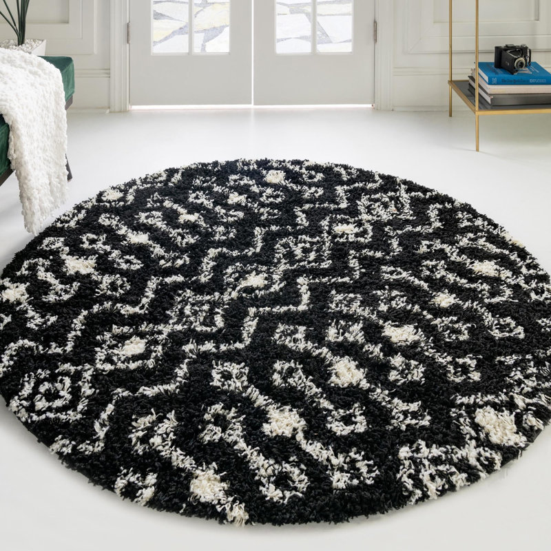 Griego Geometric Indoor Rug, Round 3'1"