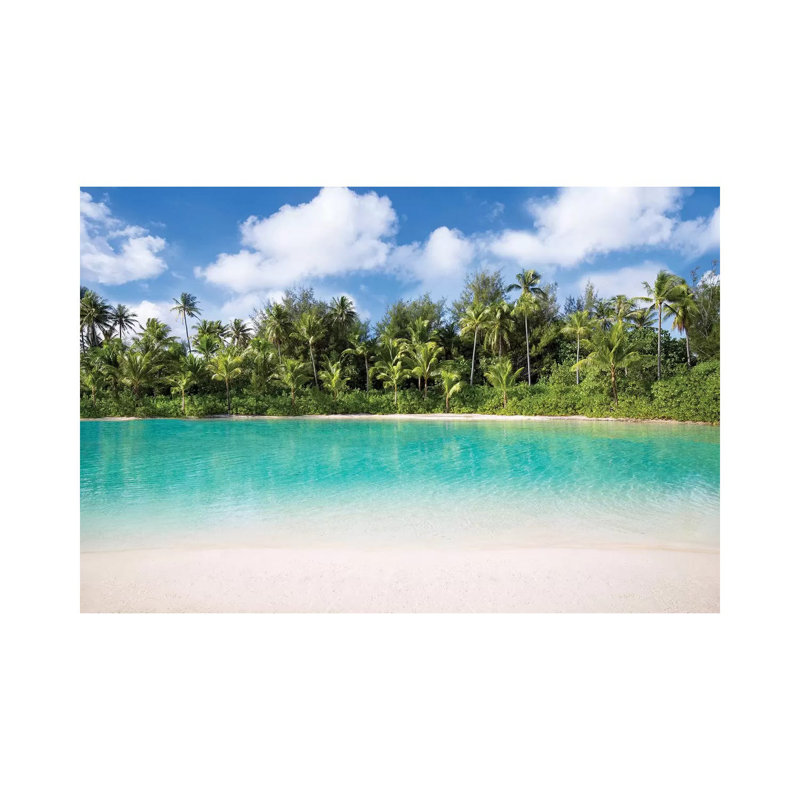 «Turquoise Water Of The Lagoon On Bora» par Jan Becke - Toile tendue, estampe numérique sur toile tendue