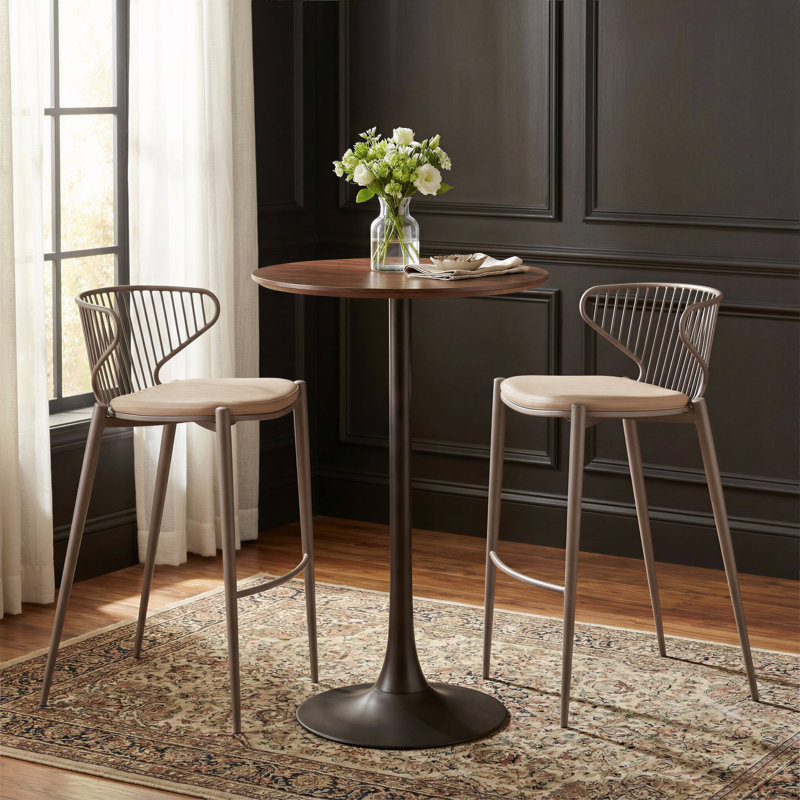 Tabouret de bar Silues (ensemble de 2) taupe et brun