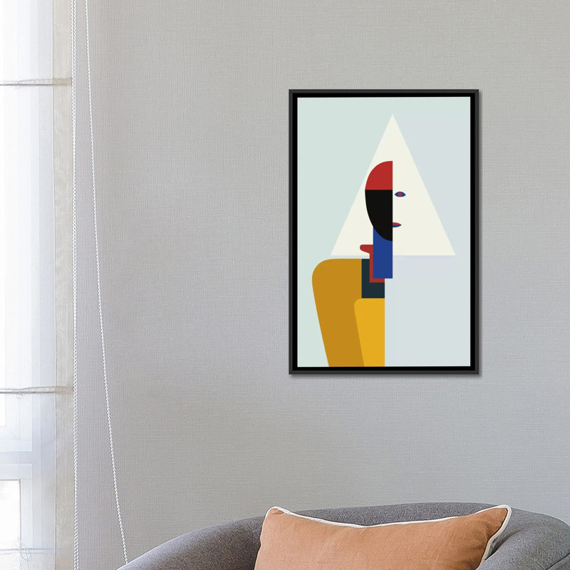 « inconnu », impression sur toile, H 26 po x l 18 po x P 1,5 po, Toile avec cadre noir, Pas de tapis