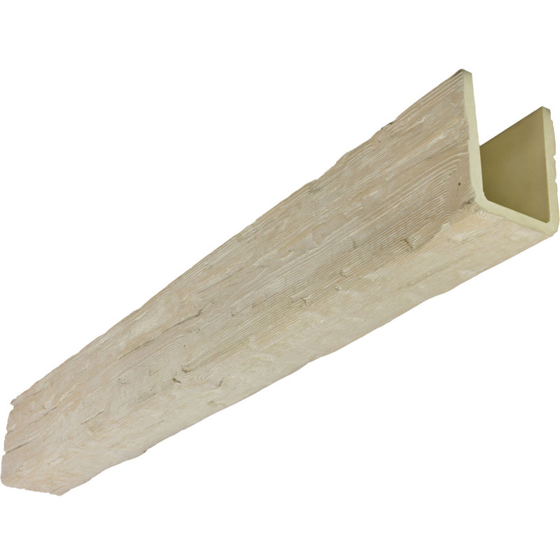Poutre à 3 côtés (poutre en U) bois récupéré HeritageTimber, H 9,5 po x l 7,5 po x P 120 po, Vanille Chai