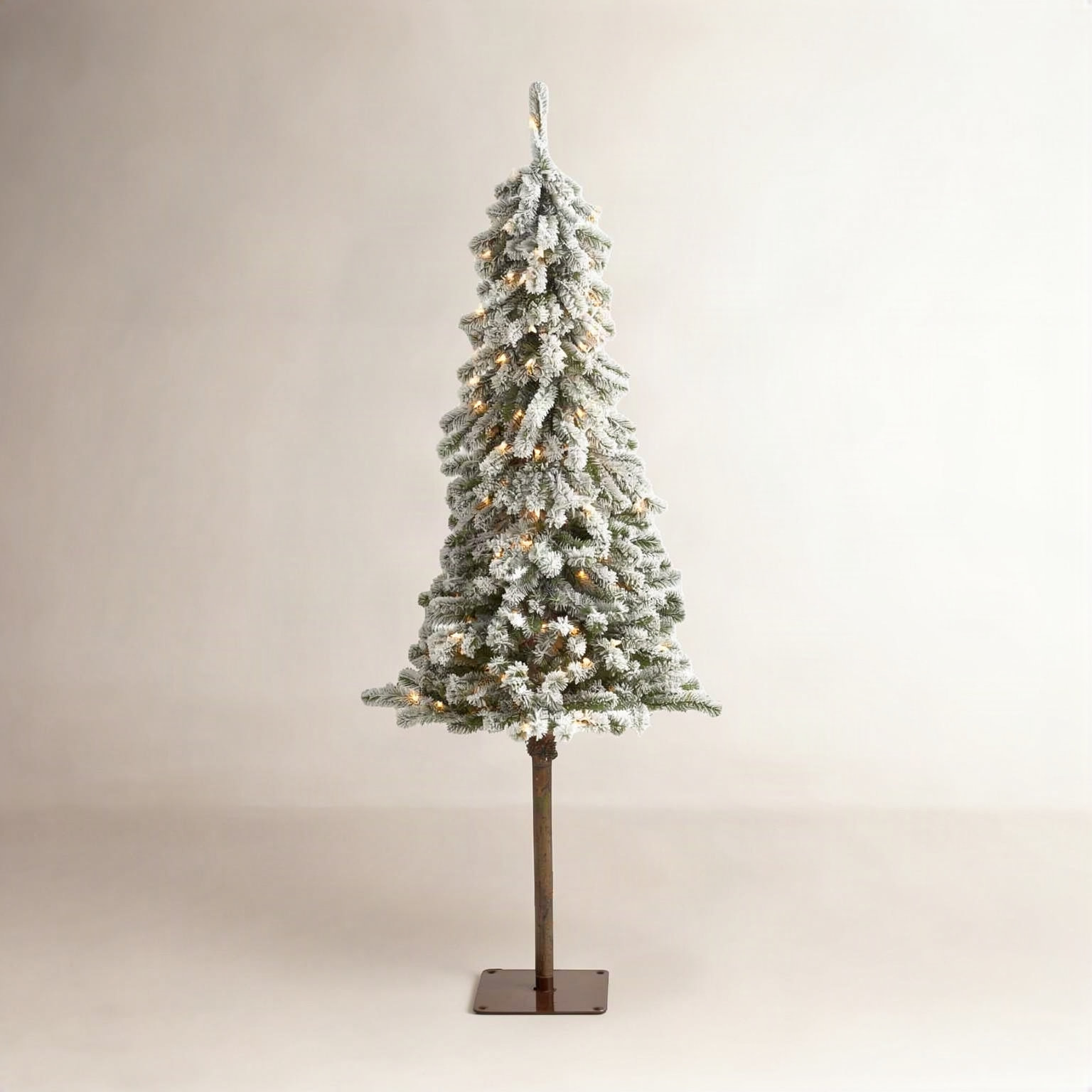 Frosted Pre-Lit Cedar Christmas Tree, 5' H