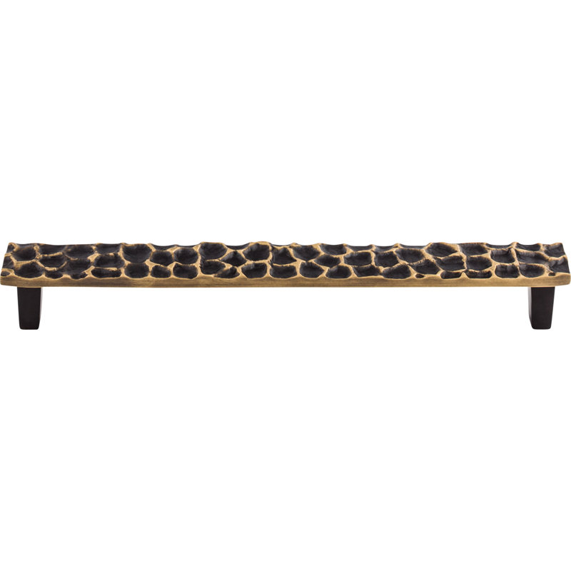 Cobblestone 8 13/16" Center to Center Bar Pull, Brass Antique