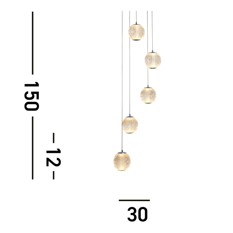 Caselyn 5 - Light Unique/Statement LED Chandelier