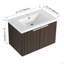 Meuble-lavabo de 30 pouces avec lavabo en résine, portes à fermeture en douceur, conception à fixation flottante