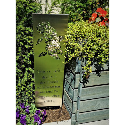 Allaire Stainless Steel Garden Sign