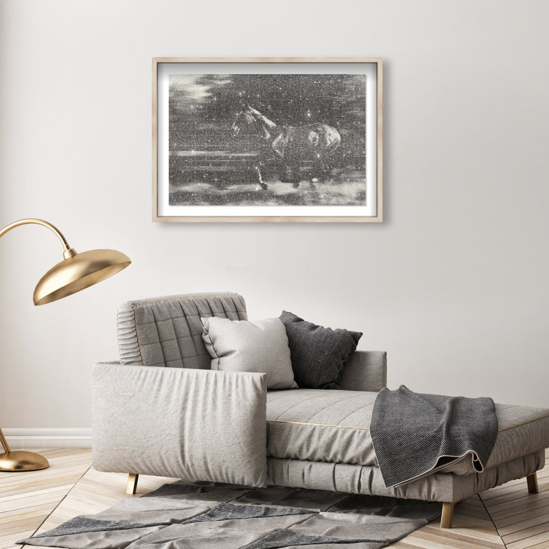 Velocity Unbound Print by Oliver Gal, 31.5"H x 46.5"W, Natural Oak Shadowbox
