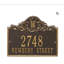 Acanthus Monogram 3-Line Wall Address Plaque-377949269-377949270